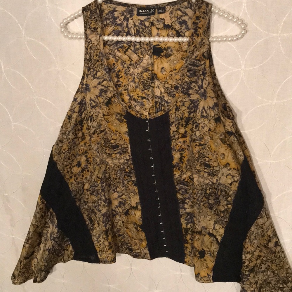 Allen B.: Asymmetrical Tank Top Blouse